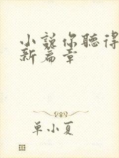 小说你听得见最新篇章