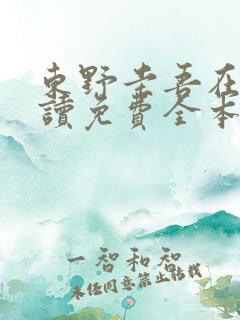 东野圭吾在线阅读免费全本