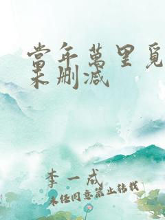 当年万里觅封侯未删减