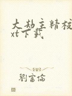 大劫主精校版txt下载