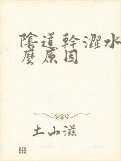 阴道干涩水少什么原因