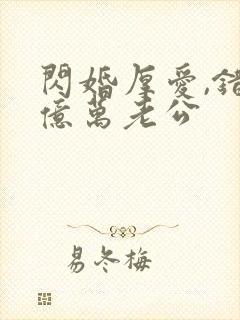 闪婚厚爱,错嫁亿万老公