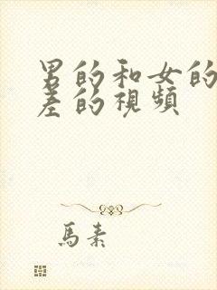 男的和女的差差差的视频