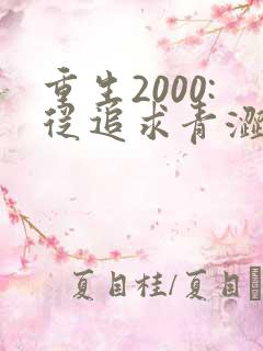 重生2000:从追求青涩校花同桌开始小