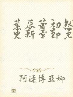 叶辰萧初然刚刚更新章节免费阅读笔趣阁