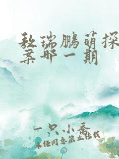 敖瑞鹏萌探探探案哪一期