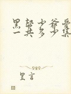 黑帮少爷爱上我一共多少集