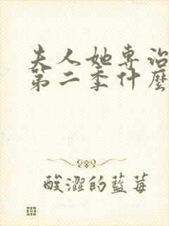 夫人她专治不服第二季什么时候出