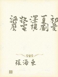 梁牧泽夏初是什么电视剧爱上特种兵