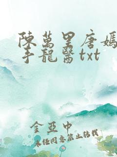 陈万里唐嫣然妙手龙医txt