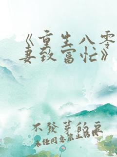 《重生八零:佳妻致富忙》