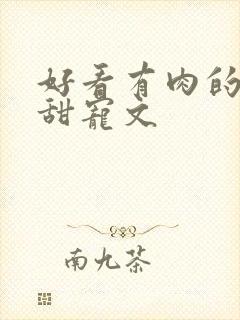 好看有肉的言情甜宠文