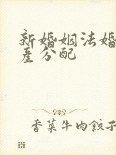 新婚姻法婚后财产分配