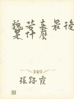 魏若来最后结局是什么