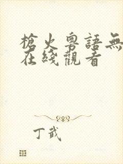 枪火粤语无删减在线观看