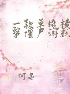 一款单机横款射击僵尸游戏