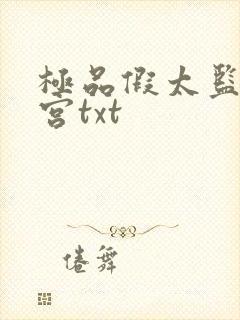 极品假太监混后宫txt