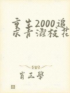重生2000追求青涩校花同桌开始 小说完整板