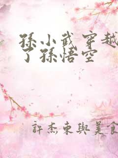 孙小武穿越成为了孙悟空