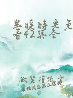 半暖时光免费观看42集全