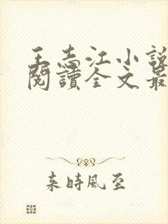 王志江小说免费阅读全文最新章节