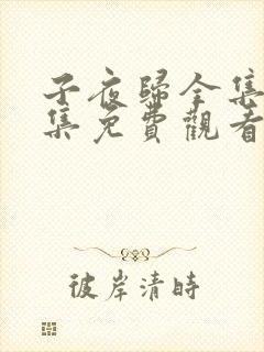 子夜归全集38集免费观看高清