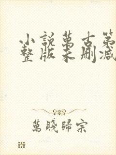 小说万古第一完整版未删减小说