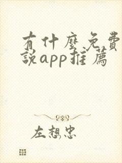 有什么免费的小说app推荐