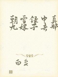 朝雪录中真正的九娘子去哪了