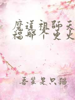 魔道祖师天官赐福哪个更火