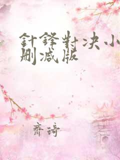 针锋对决小说无删减版