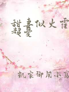 甜妻似火霍爷他超爱