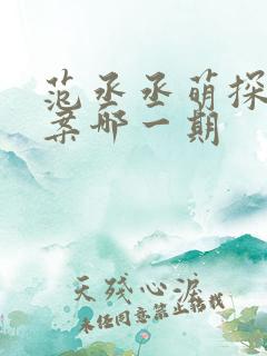 范丞丞萌探探探案哪一期