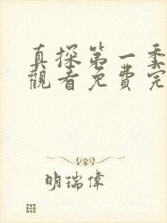 真探第一季在线观看免费完整版