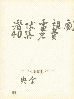 潜伏电视剧全集40集免费