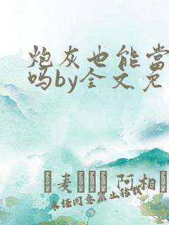 炮灰也能当老婆吗by全文免费阅读