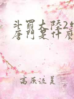 斗罗大陆2绝世唐门是什么时候出的