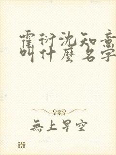 霍衍沈知意小说叫什么名字