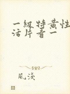 一级特黄性色生活片看一