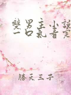 双男主小说推文一口气看完已完结