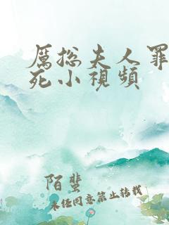 厉总夫人罪不至死小视频