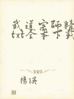武道宗师精校版txt全本下载