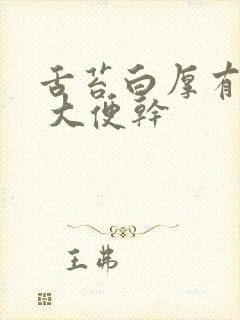 舌苔白厚有齿痕 大便干