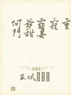 何爷霸宠重生豪门甜妻