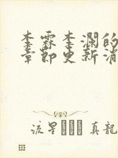 李霖李澜的最新章节更新消息