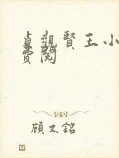 贞观贤王小说免费阅