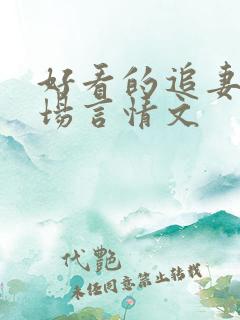 好看的追妻火葬场言情文