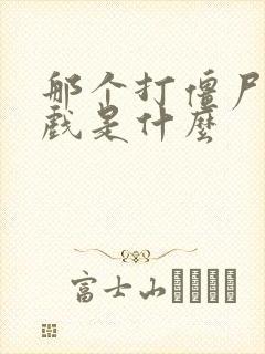 那个打僵尸的游戏是什么