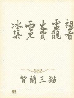 冰雨火电视剧全集免费观看高清在线