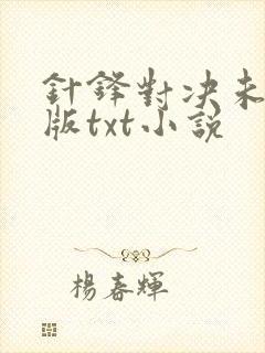 针锋对决未删减版txt小说